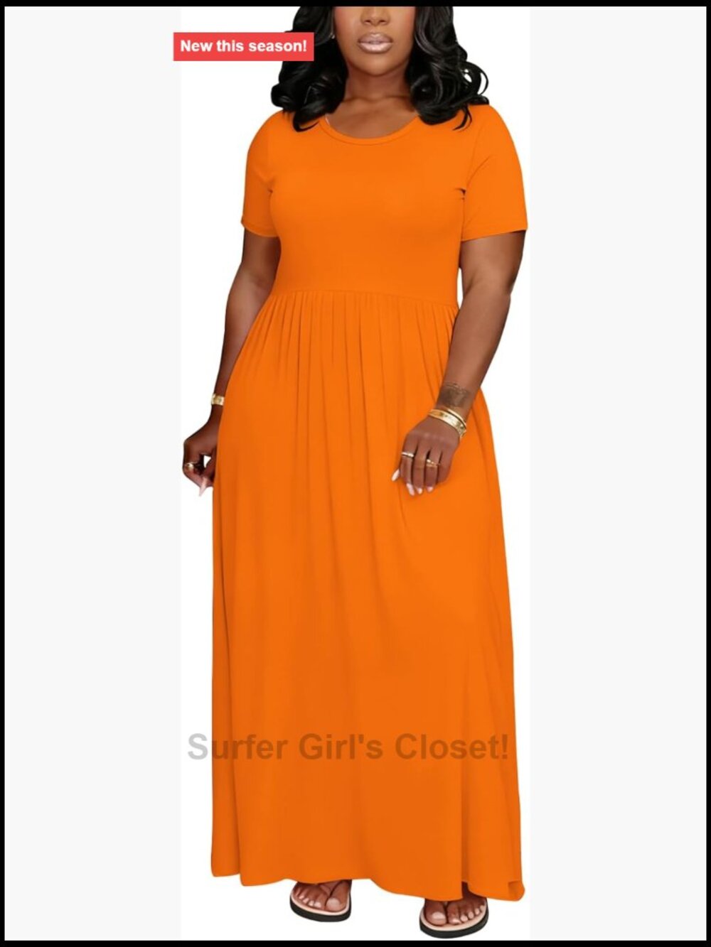 Plus Size Maxi Dress for Women Oversized Casual Short Sleeve Loose Summer Dress